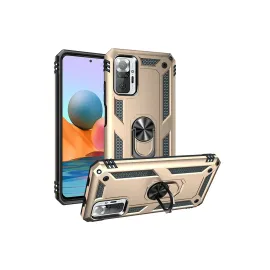 Newface Xiaomi Redmi Note 10 Pro Kılıf Sofya Yüzüklü Silikon Kapak - Gold