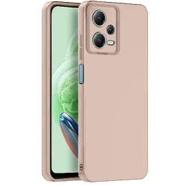 Newface Xiaomi Redmi Note 12 Pro 5G Kılıf Nano Içi Kadife Silikon - Pudra