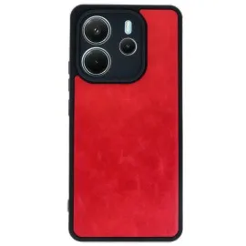 Newface Xiaomi Redmi Note 14 4G Kılıf Aras Deri Kapak - Kırmızı