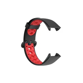 Newface Xiaomi Redmi Watch 2 Spor Delikli Kordon - Siyah-Kırmızı