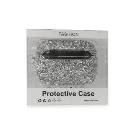 Newface Airpods Pro (1.nesil) Mira Taşlı Kılıf - Gümüş