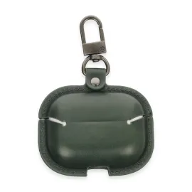 Newface Airpods Pro 2 (2.nesil) Çanta Deri Kılıf - Haki Yeşil