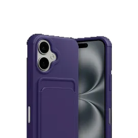 Newface Apple Iphone 17 Kelvin Kartvizitli Silikon - Derin Mor