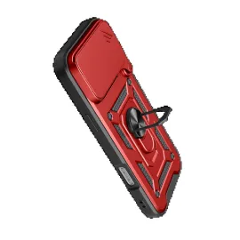 Newface Apple Iphone 17 Pro Max Pars Lens Yüzüklü Silikon - Kırmızı