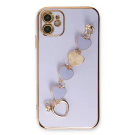 Newface Iphone 12 Kılıf Esila Silikon - Lila