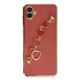 Newface Samsung Galaxy A04 Kılıf Esila Silikon - Kırmızı