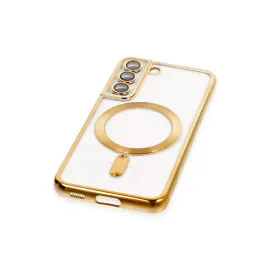 Newface Samsung Galaxy S22 Kılıf Kross Magneticsafe Kapak - Gold