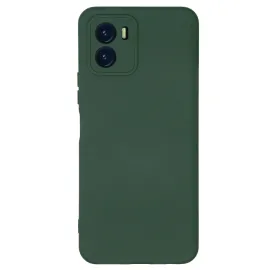 Newface Vivo Y15S Kılıf Nano Içi Kadife Silikon - Koyu Yeşil