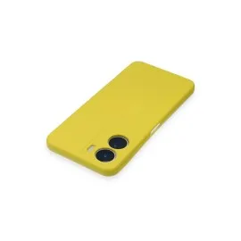 Newface Vivo Y16 Kılıf Nano Içi Kadife Silikon - Sarı