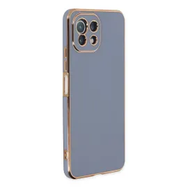 Newface Xiaomi Mi 11 Lite Kılıf Volet Silikon - Mavi