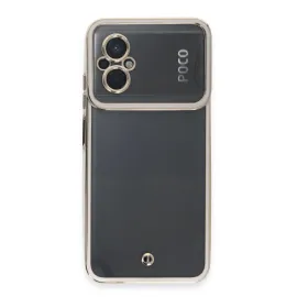 Newface Xiaomi Poco M5 Kılıf Liva Lens Silikon - Beyaz