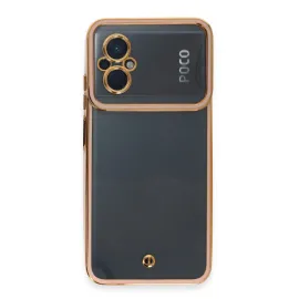 Newface Xiaomi Poco M5 Kılıf Liva Lens Silikon - Rose