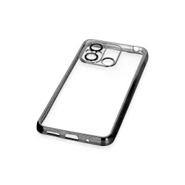 Newface Xiaomi Redmi 12C Kılıf Razer Lensli Silikon - Siyah