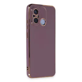 Newface Xiaomi Redmi 12C Kılıf Volet Silikon - Mor