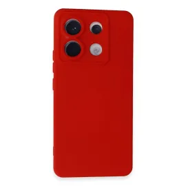Newface Xiaomi Redmi Note 13 Pro 5G Kılıf Nano Içi Kadife Silikon - Kırmızı