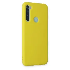 Newface Xiaomi Redmi Note 8 Kılıf Nano Içi Kadife Silikon - Sarı