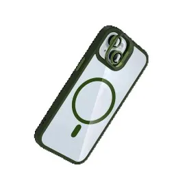 Joko Apple Iphone 13 Remim Lensli Magsafe Standlı Kapak - Koyu Yeşil