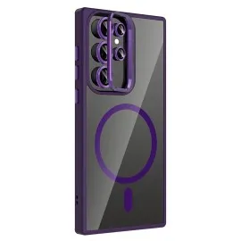 Joko Samsung Galaxy S25 Ultra Remim Lensli Magsafe Standlı Kapak - Derin Mor