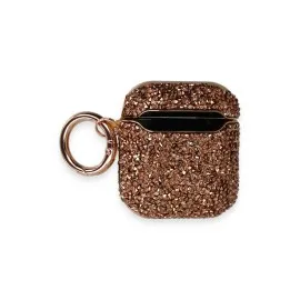 Newface Airpods (1.nesil) Mira Taşlı Kılıf - Rose Gold