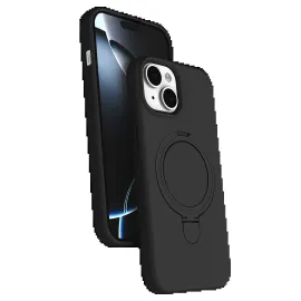 Newface Apple Iphone 15 Plus Regal Magsafe Standlı Kapak - Siyah