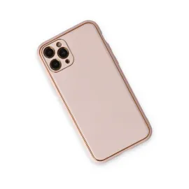Newface Iphone 11 Pro Kılıf Coco Deri Silikon Kapak - Pudra