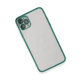 Newface Iphone 11 Pro Max Kılıf Razer Lensli Silikon - Yeşil