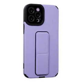 Newface Iphone 12 Pro Max Kılıf Mega Standlı Silikon - Lila
