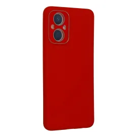 Newface Oppo Reno 7 Lite Kılıf Lansman Glass Kapak - Kırmızı