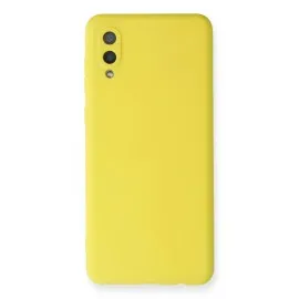 Newface Samsung Galaxy A02 Kılıf Nano Içi Kadife Silikon - Sarı