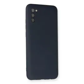 Newface Samsung Galaxy A02S Kılıf Nano Içi Kadife Silikon - Lacivert