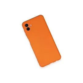 Newface Samsung Galaxy A04 Kılıf Nano Içi Kadife Silikon - Turuncu