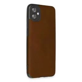 Newface Samsung Galaxy A04E Kılıf Loop Deri Silikon - Kahverengi