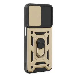 Newface Samsung Galaxy A04S Kılıf Pars Lens Yüzüklü Silikon - Gold