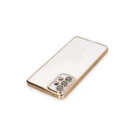 Newface Samsung Galaxy A73 5G Kılıf Razer Lensli Silikon - Gold