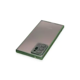 Newface Samsung Galaxy Note 20 Ultra Kılıf Razer Lensli Silikon - Yeşil