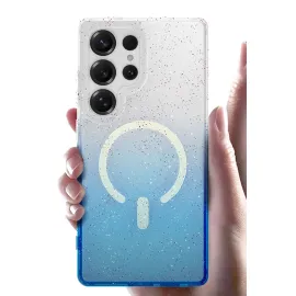 Newface Samsung Galaxy S25 Pummel Shiny Magsafe Kapak - Mavi