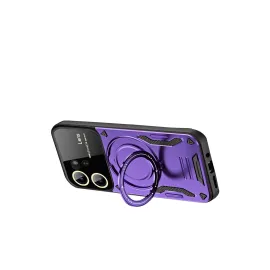 Newface Vivo Y16 Kılıf Joy Lens Standlı Kapak - Mor