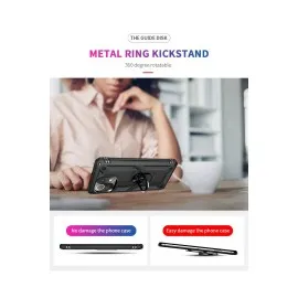 Newface Xiaomi Mi 11 Lite Kılıf Sofya Yüzüklü Silikon Kapak - Siyah