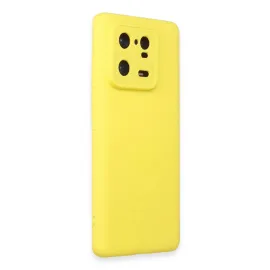 Newface Xiaomi Mi 13 Pro Kılıf Nano Içi Kadife Silikon - Sarı