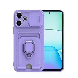 Newface Xiaomi Redmi 13 4G Kılıf Zuma Kartvizitli Yüzüklü Silikon - Lila