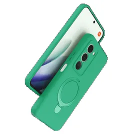 Newface Xiaomi Redmi 15 4G Regal Magsafe Standlı Kapak - Yeşil