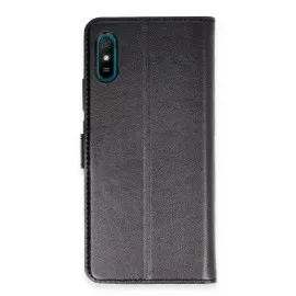 Newface Xiaomi Redmi 9A Kılıf Trend S Plus Kapaklı Kılıf - Siyah