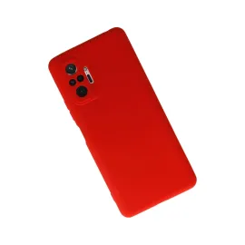 Newface Xiaomi Redmi Note 10 Pro Kılıf Nano Içi Kadife Silikon - Kırmızı