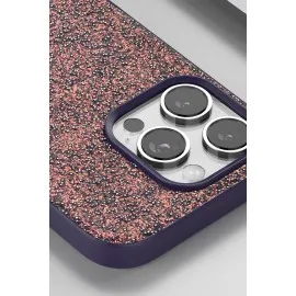 Onegif iPhone 16 Pro Bright Simli Kapak - Pembe