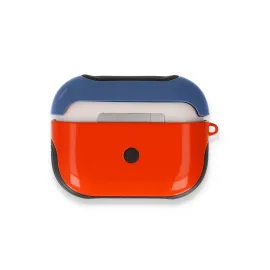 Newface Airpods Pro (1.nesil) 3in1 Kılıf - Kırmızı-Lacivert