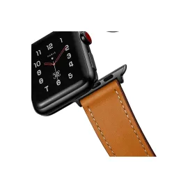 Newface Apple Watch 38mm KR415 Luaz Deri Kordon - Kahverengi