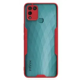 Newface İnfinix Hot 10 Play Kılıf Platin Silikon - Kırmızı