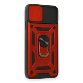 Newface Iphone 11 Pro Kılıf Pars Lens Yüzüklü Silikon - Kırmızı