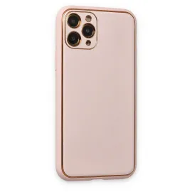 Newface Iphone 11 Pro Max Kılıf Coco Deri Silikon Kapak - Pudra