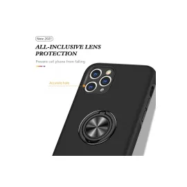 Newface Iphone 11 Pro Max Kılıf Elit Yüzüklü Kapak - Siyah